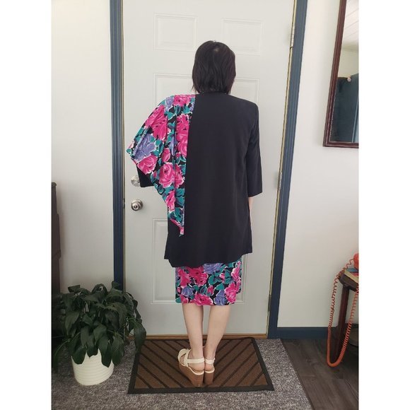 90s Floral Dress and‎ Matching Oversize Blazer - Picture 6 of 7